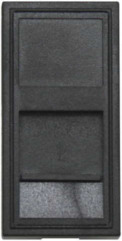 Donel Розетка DEC RJ45 UTP кат.5e, 1мод., черн. матовая (22.5х45мм) фото 1