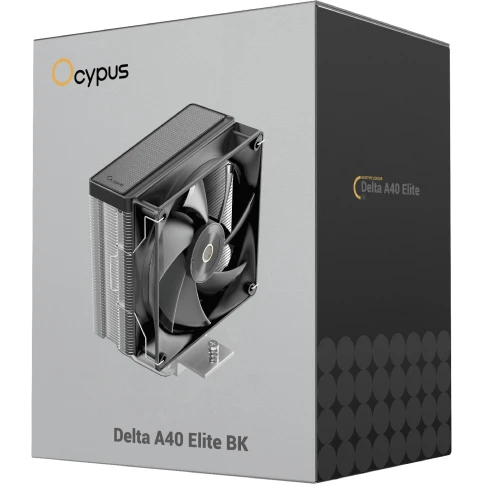 Кулер для процессора/ CPU Cooler Ocypus Delta A40 Elite BK (220W, 4-pin PWM, 156.7mm, Al/Cu, 4x6mm, 1x120mm, 73CFM, 29dBA, 2000RPM, S: 1851/1700/1200/115X, AM5/AM4, black) фото 8