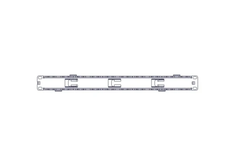 Horizontal cable organizer Systeme Electric, Excelente series, 1U, plastic fingers, with cover фото 14