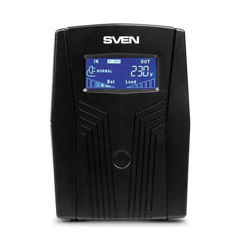 Линейно-интерактивный источник бесперебойного питания SVEN Pro 650, 390вт, 650Ва, 175-280в, 2 евророзетки, 4.4 кг./ UPS SVEN Pro 650, line-interactive, 390wt, 650Va, 175-280v, 2 eurosockets, 4.4 kg. фото 2