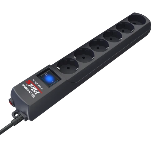 Сетевой фильтр Pilot S 6 розеток (5 евро + 1 без заземления) 7 м, графит/ Pilot S surge protector 6 outlets (EUR 5 + 1 without grounding) 7 m, graphite фото 3