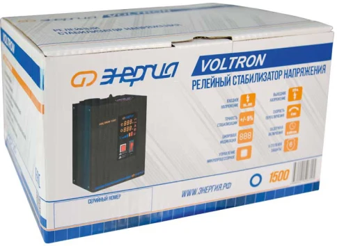 Стабилизатор  VOLTRON - 1500  ЭНЕРГИЯ Voltron (5%)/ Stabilizer VOLTRON - 1500 ENERGY Voltron (5%) фото 9