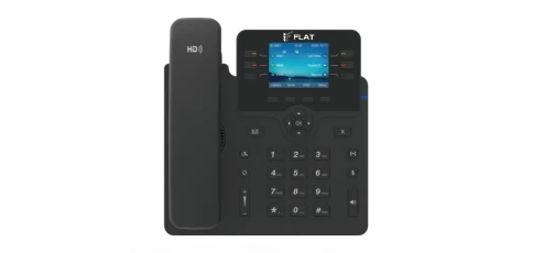 IP-телефон Flat-Phone B6: 6 SIP-аккаунтов, 2 порта 10/100/1000BASE-T (RJ-45), ЖК-дисплей, PoE, адаптер питания 220В фото 1