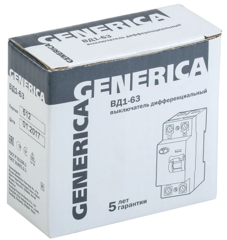 УЗО ВД1-63 2Р 63А 30мА GENERICA фото 12