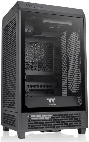Корпус Thermaltake The Tower 200 черный miniITX 6x120mm 4x140mm 2xUSB3.0 audio bott PSU [CA-1X9-00S1WN-00] фото 1