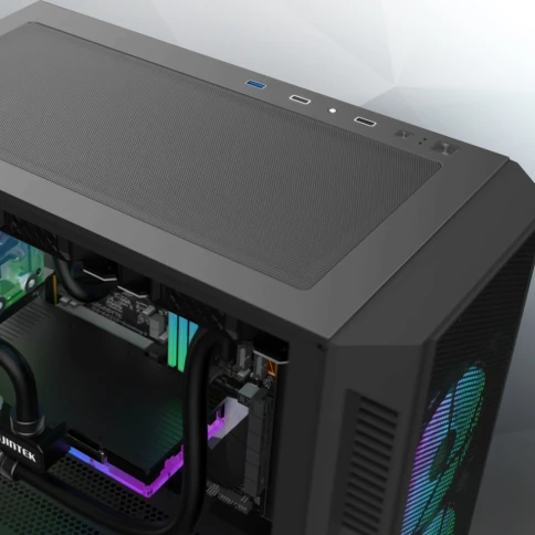 Корпус без блока питания/ Case Raijintek ARCADIA III, Midi-Tower, TG, 1x120mm, 1xUSB-A 3.0 + 2xUSB 2.0, ATX, mATX, mITX Black фото 7