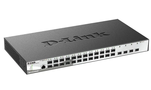 Управляемый L2 коммутатор/ Управляемый L2 коммутатор, 24x1000Base-X SFP, 4x10GBase-X SFP+, CLI, консольный порт RJ-45, RPS, поддержка Dying Gasp фото 2