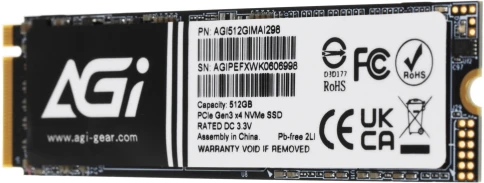 Твердотельный накопитель AGi PCIe 3.0 x4 512GB AGI512GIMAI298 AI298 M.2 2280 [AGI512GIMAI298] фото 3