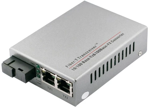 Медиаконвертер/ OSNOVO Медиаконвертер FE, 2*10/100Base-T, 1 оптический порт (SC, tx1550нм/rx1310нм) 100Base-FX, до 20 км фото 1