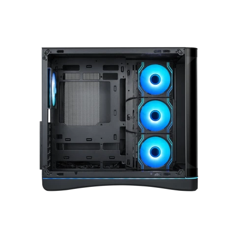 Корпус ПК без блока питания/ Case SAMA V62S Black, Midi-Tower, TG, 4x120mm ARGB, 2xUSB 3.0 + 1xUSB 3.2 Type-C, ATX, mATX, mITX Black фото 5