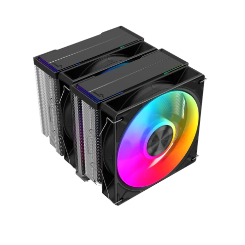 Кулер для процессора/ CPU Cooler SAMA A60L (265W, 4-pin PWM, 156.5mm, 6x6mm, ARGB, 2x120mm, 78CFM, 29dBA, 2200RPM, S: 1851/1700/1200/115X, AM5/AM4, silver) фото 2