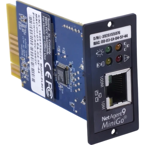 SNMP карта DL801 удаленного управления для ИБП серий POWERMAN RT/Online/Online Plus, программное обеспечение NET Agent 9/ Remote Management SNMP Card DL801 for POWERMAN RT / Online / Online Plus Series UPS, NET Agent 9 Software фото 1