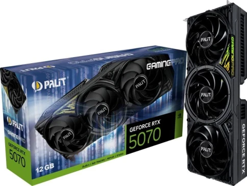 Видеокарта Palit PCI-E RTX5070 GAMINGPRO NVIDIA GeForce RTX 5070 12Gb 192bit GDDR7 2325/28000 HDMIx1 DPx3 HDCP Ret фото 3