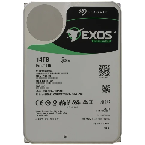 Жесткий диск/ HDD Seagate SAS 14Tb Exos X16 12Gb/s 7200 256Mb 1 year warranty фото 3