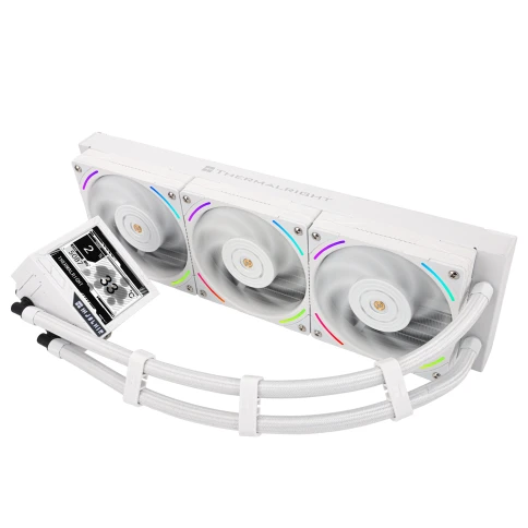 Водяное охлаждение для процессора/ Water Cooling System Thermalright Mjolnir Vision 360 (360mm, LED, White, ARGB/ Fans: 3x120mm, 69CFM, 27dBA, 2150RPM/ Pump height 65mm, Rad thickness 27mm/ S: 1700, 1200, 1851, 115X, 2011, 2066, AM5, AM4) фото 5