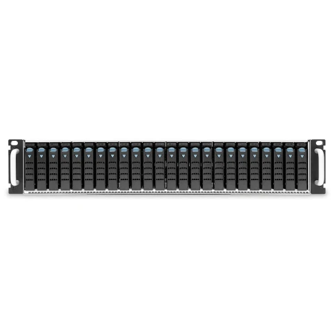 Дисковая полка/ 2U 24x 2.5" hot-swap bays, hot-swap JBOD with dual SAS 24G expander controller, dual BMC, tool-less HDD tray, 800W 1+1 hot-swap redundant 80+ Platinum, tool-less rail kit (4X series) фото 2