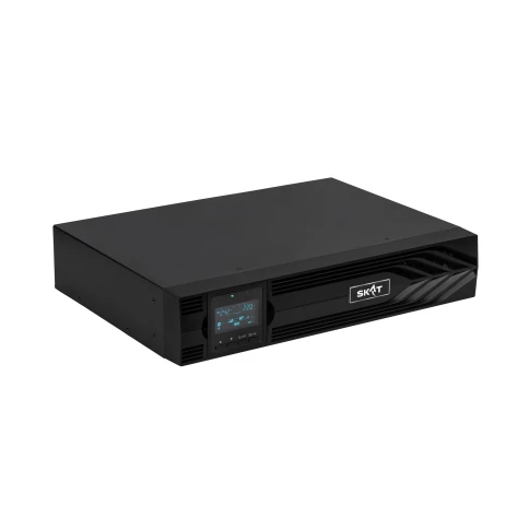 8760 ИБП SKAT-UPS 1000-RACK-ON-2X9 P3 1000ВА/1000 Вт, 2U, On-Line, синус, встр. АКБ 24В (2x9Ач), 2хSchuko, USB, RS232, RS485, параллельный порт, слот для карт (SNMP, реле), EPO, ШхГхВ 440х330х88, масса 14.2 кг фото 4
