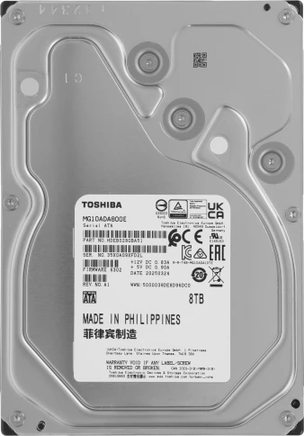 Жесткий диск Toshiba SATA-III 8TB MG10ADA800E Server Enterprise Capacity 512E (7200rpm) 512Mb 3.5" фото 1