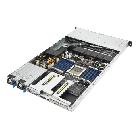 Серверная платформа/ ASUS RS501A-E12-RS12U, 1U, 1 x  SP5 LGA6096 360W, 24 x DDR5 6400/4800*, 12x 2.5" NVMe hsb, 2 x M.2 22110, up to 3 PCIe Gen5 + 1 OCP3.0, up tp 2 single-wide GPU, 2 x 1GbE RJ-45 LAN, 1+1 1600W фото 7