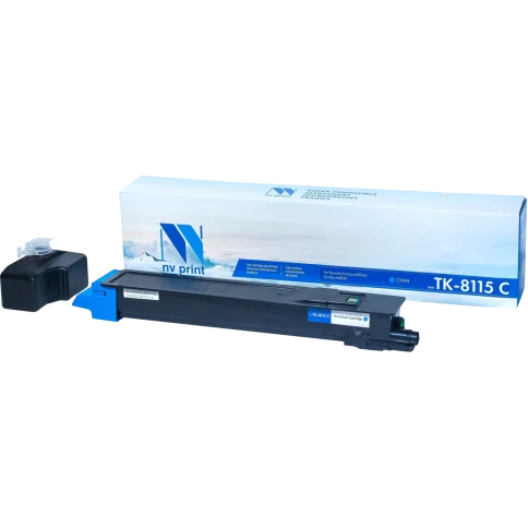 -/ Тонер-картридж NVP NV-TK-8115 Cyan для Kyocera EcoSys-M8124/EcoSys-M8130 (6000k) фото 1
