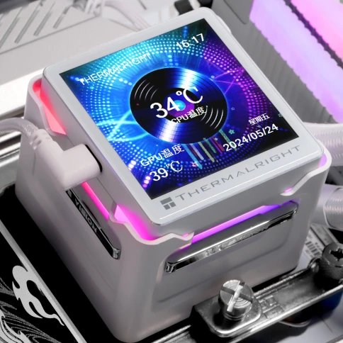 Система жидкостного охлаждения/ Water Cooling System Thermalright Elite Vision 360 (360mm, LED, White, ARGB/ Fans: 3x120mm, 69CFM, 27dBA, 2150RPM/ Pump height 63mm, Rad thickness 27mm/ S: 1700, 1200, 1851, 115X, 2011, 2066, AM5, AM4) фото 10