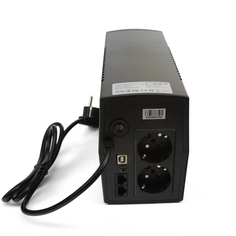 Башенный линейно-интерактивный ИБП/ ИБП CBR [UPS-TWP-101EJ-650] 650VA/390W, Schuko CEE 7 x2 outlets, LED, USB Type-B, RJ11/45 AVR, SEC, 12V/7Ah фото 9