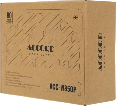 Блок питания Accord ATX 850W ACC-W850P 80+ white (20+4pin) 120mm fan 6xSATA RTL фото 10