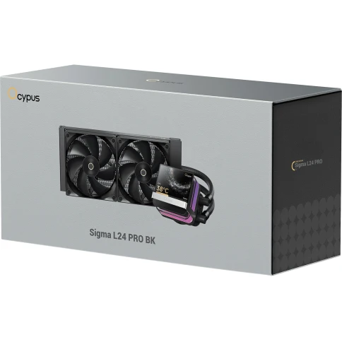 Система жидкостного охлаждения/ Water Cooling System Ocypus Sigma L24 PRO BK (290W, 240mm, LED, Black, ARGB/ Fans: 2x120mm, 90CFM, 2400RPM/ Pump height 97mm, 30dBA, 3100RPM, Rad thickness 27mm/ S: 1851, 1700, 1200, 115X, AM5, AM4) фото 8