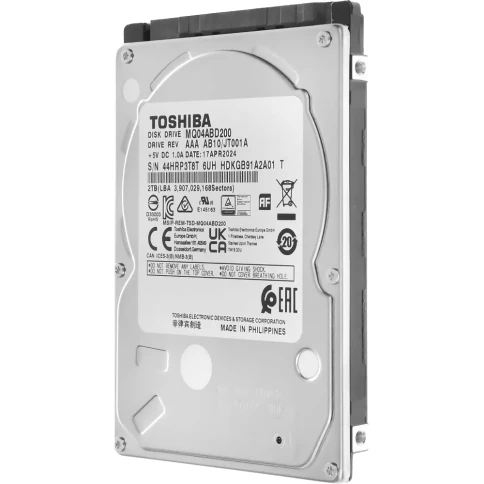 Жесткий диск/ HDD Toshiba SATA 2TB 2.5" 6.0 Gbit/s 5400 rpm 128Mb  OFFICIAL RECERTIFIED 1 year warranty (replacement ST2000LM015, ST2000LM007, WD20SPZX) фото 2