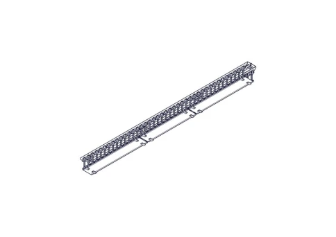 Systeme Electric vertical cable manager, Excelente series, plastic fingers, with cover, for 42U cabinets 750mm and 800mm wide фото 3