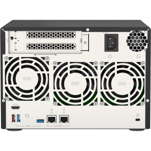 Сетевое хранилище без дисков/ SMB QNAP TVS-675-8G NAS, 6-tray w/o HDD, 2xM.2 SSD Slot, 1xHDMI-port. CPU 8-core 64-bit x86 KX-U6580 2.5 GHz , 8GB DDR4 (1 x 8GB) up to 64GB (2 x 32GB), 2x 2.5 Gigabit LAN фото 6