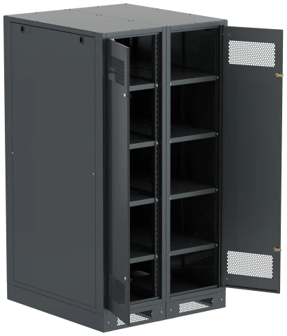 ITK LINEA B Шкаф (пустой) 1700х900мм дверь двуст. мет. чер. фото 1
