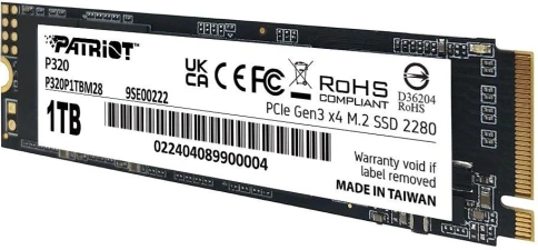 Твердотельный накопитель Patriot PCIe 3.0 x4 1TB P320P1TBM28 P320 M.2 2280 [P320P1TBM28] фото 4