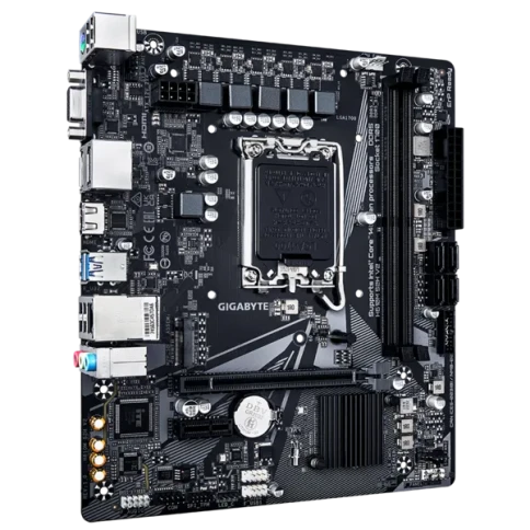 Материнская плата/ MB GIGABYTE INTEL H610 s1700, 2xDDR5(64GB), D-SUB/HDMI 2.1/2xDP, 1xPCIe 4.0x16, 1xPCIe 3.0, 1xLAN, 4xSATA 6Gb/s, 1xM.2, 2xUSB 3.2, 4xUSB 2.0, 1xPS/2, mATX фото 3