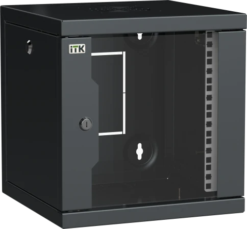 LINEA WS Шкаф 10" 9U 320х310мм дверь стекл. черн. фото 3
