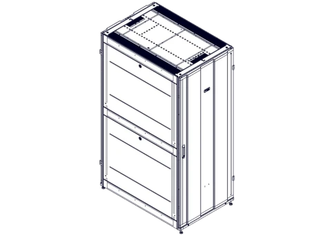 Шкаф Systeme Electric, серия Uniprom, 42U-800/1200, боковые панели 4шт, черный фото 1