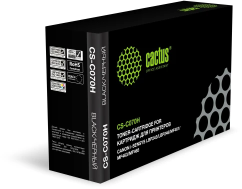 -/ Картридж лазерный Cactus CS-C070H 070H черный (10200стр.) для Canon i-SENSYS LBP243/LBP246/MF461/MF463/MF465 фото 1