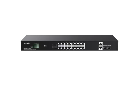 Коммутатор/ Tenda TEG1120P-16-150W Коммутатор неуправляемый PoE, 18 портов, 18x1 Гбит/с, PoE 16х30 Вт (до 150Вт),  SFP 2x1 Гбит/с, установка в стойку фото 2