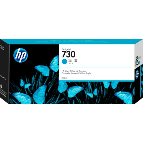 Картридж/ HP 730 300-ml Cyan Ink Cartridge фото 1