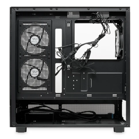 Корпус без блока питания/ Case HSPD F710, Panoramic Mid Tower, Black, TG, 0.5 SPCC, 3x120mm ARGB (FN027) E-ATX, ATX, mATX, mITX 185/395/270mm 2x2.5", 1x3.5", 7xPCI 2xUSB-A 3.0 435x230x457mm фото 7