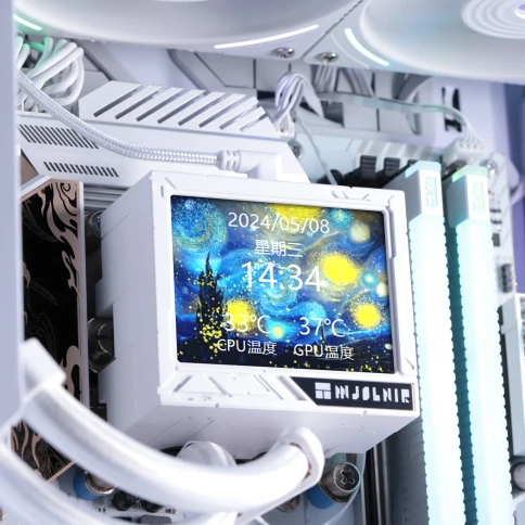 Водяное охлаждение для процессора/ Water Cooling System Thermalright Mjolnir Vision 360 (360mm, LED, White, ARGB/ Fans: 3x120mm, 69CFM, 27dBA, 2150RPM/ Pump height 65mm, Rad thickness 27mm/ S: 1700, 1200, 1851, 115X, 2011, 2066, AM5, AM4) фото 7