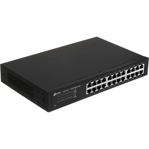 Коммутатор/ 24-port Gigabit Desktop/Rachmount Switch, 24 10/100/1000M RJ45 ports, 13-inch steel case фото 1
