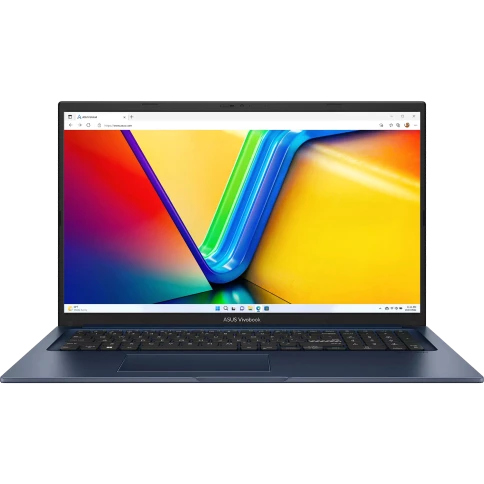 Ноутбук/ ASUS X1704VA-AU984 17.3"(1920x1080 (матовый) IPS)/Intel Core 3 100U(1.2Ghz)/16384Mb/512PCISSDGb/noDVD/Int:Shared/Cam/BT/WiFi/50WHr/war 1y/2.1kg/Quiet Blue/DOS фото 1