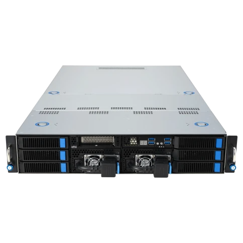 Серверная платформа/ ASUS ESC4000A-E12-SKU1, 2U GPU, 1 x SP5 LGA6096 EPYC 9004 (400W), 12DIMM DDR5, 2 x 2.5" SATA/SAS*/NVMe + 2 x 3.5" SATA/SAS*/NVMe + 2 x 3.5" SATA/SAS*,2 x GbE LAN (I350), 1+1 2600W фото 1