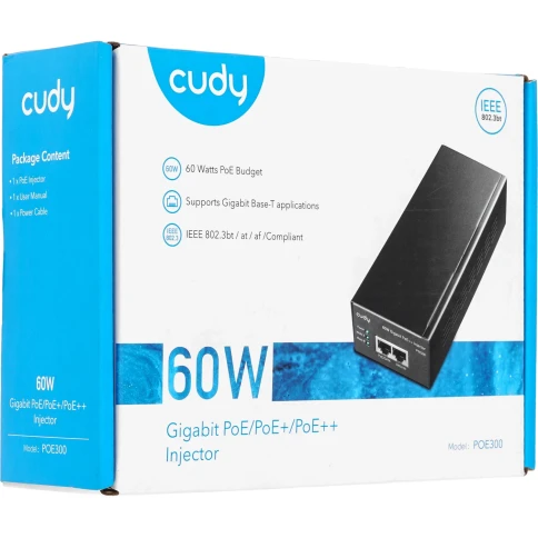 Инжектор/ 60W Gigabit PoE+/PoE Injector фото 5