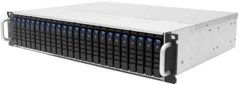 Дисковая полка/ 2U 24x 2.5" hot-swap bays, hot-swap JBOD with single SAS 24G expander controller, single BMC, tool-less HDD tray, 800W 1+1 hot-swap redundant 80+ Titanium, tool-less rail kit (4X series) фото 1