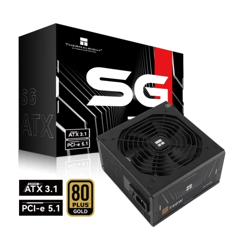 Блок питания 750W/ Power Supply Thermalright, 750W 80+ Gold (ATX, 3.1, PCIe 5.1, Full modular, 1x24(20+4)pin 600mm, 2xCPU 8(4+4)pin 650mm, 2xPCIe*2 8(6+2)pin 650+150mm, 1x12VHPWR PCIe 5.1 12+4pin 600mm, 2xSATA*4 450+150+150+150mm, 1xMOLEX4pin*3 500+150+15 фото 5
