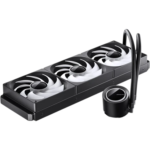 Система жидкостного охлаждения/ Water Cooling System JONSBO TG-420 ARGB Black (300W, 420mm, Black, ARGB/ Fans: 3x140mm, 93.73CFM, 36.2dBA, 1800RPM/ Pump height 54.55mm, 30dBA, 2400RPM, Rad thickness 54.5mm/ S: 1851, 1700, 1200, 115X, AM5, AM4) фото 3