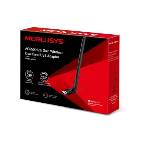 Адаптер Wi-Fi/ AC650 dual-band USB 2.0 high Gain adapter, 1 external antenna фото 4