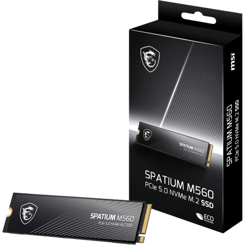 MSI SSD SPATIUM M560, 1000GB, M.2(22x80mm), NVMe, PCIe 5.0 x4, 3D TLC, R/W 10200/8400, IOPs 1 300 000/1 400 000,TBW 600, DWPD 0.32 (5 лет) фото 6